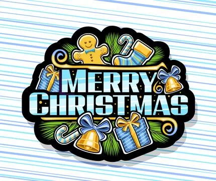 Vector logo for Merry Christmas Stock Illustration