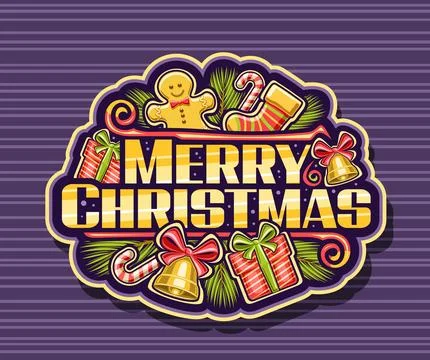 Vector logo for Merry Christmas Stock Illustration