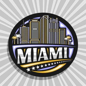 Vector logo for Miami Stock-Illustration