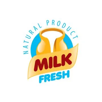 Vector logo milk Illustrazione stock