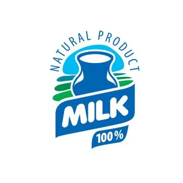 Vector logo milk Stock Illustration