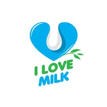 Vector logo milk Stock Illustration
