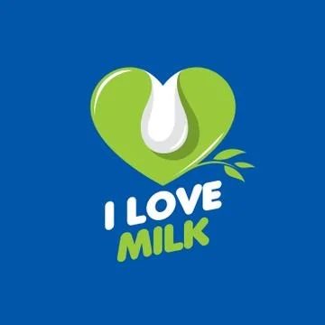 Vector logo milk Stock Illustration