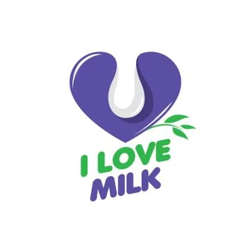 Vector logo milk Stock Illustration
