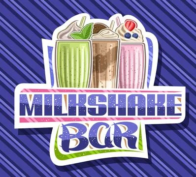 Vector logo for Milkshake Bar Ilustración de archivo