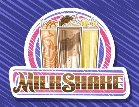 Vector logo for Milkshake Ilustración de archivo