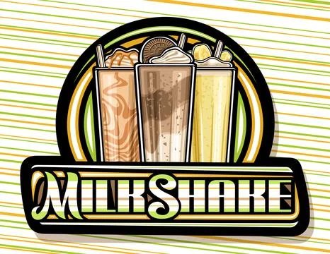 Vector logo for Milkshake Ilustración de archivo