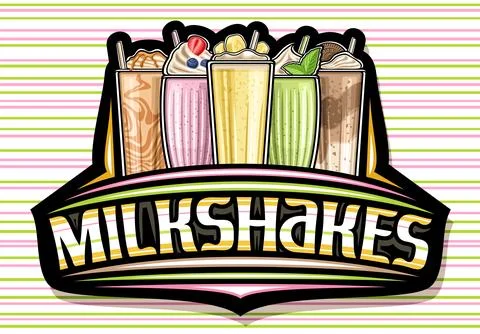 Vector logo for Milkshakes Stock Illustration