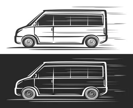 Vector logo for Minibus Stock Illustration