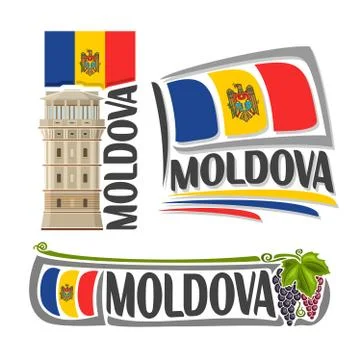 Vector logo for Moldova Stock Illustration