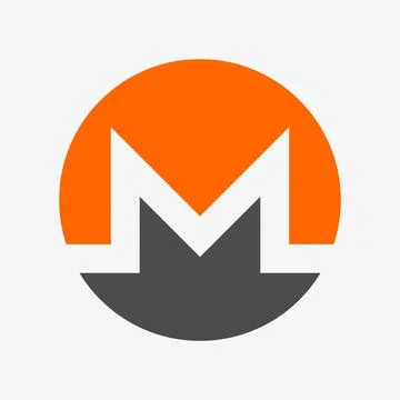 Vector logo of Monero. XMR icon. Cryptocurrency Illustrazione stock