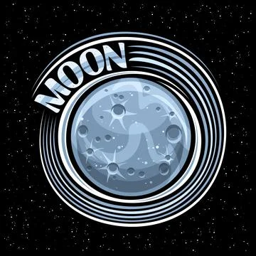 Vector logo for Moon Stock Illustration