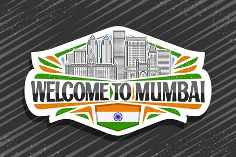 Vector logo for Mumbai Ilustración de archivo