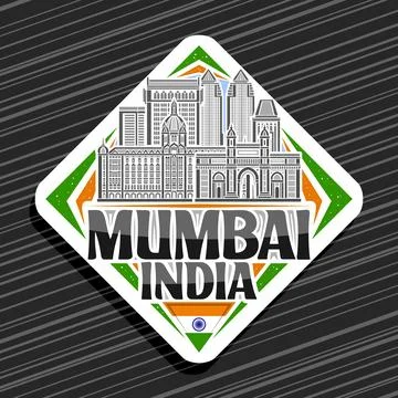Vector logo for Mumbai Stockillustratie