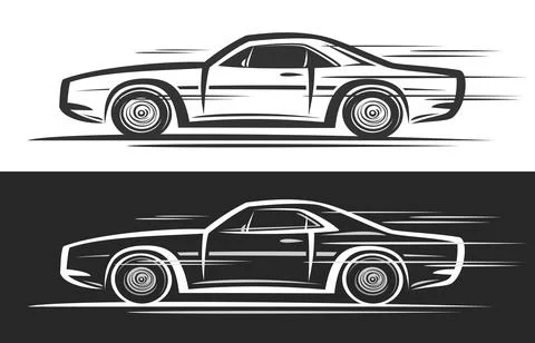 Vector logo for Muscle Car Stock Illustration