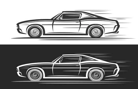 Vector logo for Muscle Car 库存插图