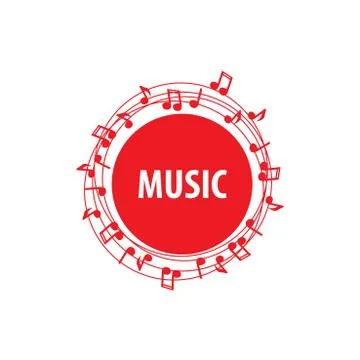 Vector logo music Ilustração Stock