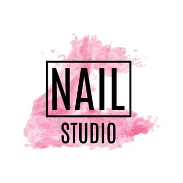 Vector logo of nail care Studio, nail Polish Stock Illustration