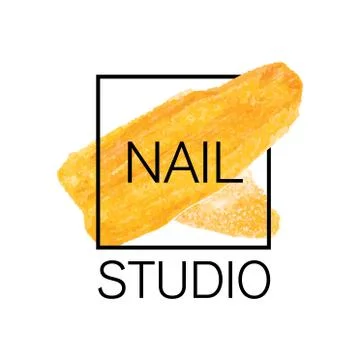 Vector logo of nail care Studio, nail Polish Stock Illustration