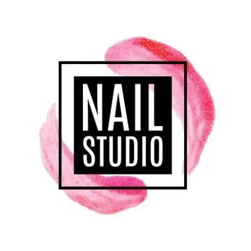 Vector logo of nail care Studio, nail Polish Stock Illustration