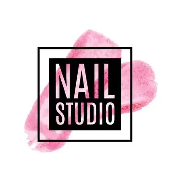 Vector logo of nail care Studio, nail Polish Stock Illustration