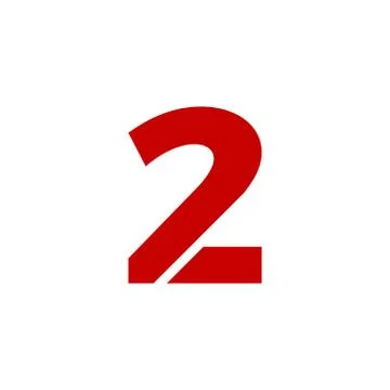 Vector Logo Number 2 Red Stock Illustration
