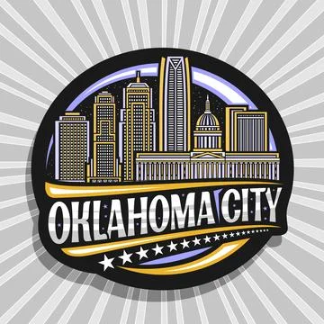 Vector logo for Oklahoma City Ilustração Stock