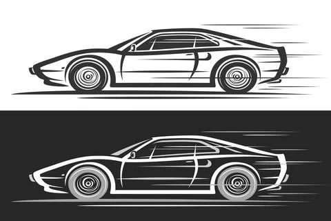 Vector logo for Old Sport Car Stock Illustration