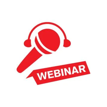 Vector logo for online webinar, web conference Stock Illustration