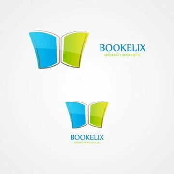 Vector logo of open book Illustrazione stock