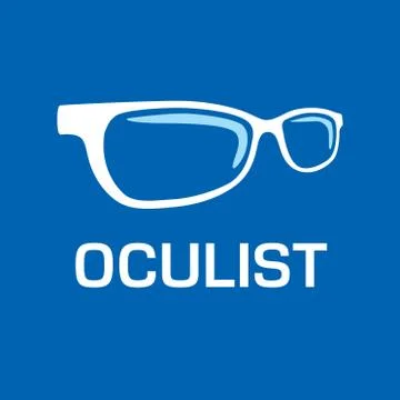 Vector logo optometrist, optics and vision check Stock Illustration