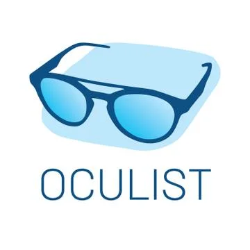 Vector logo optometrist, optics and vision check Stock Illustration