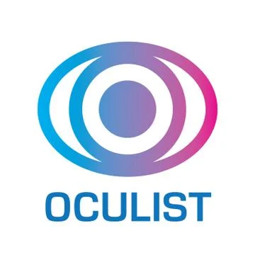 Vector logo optometrist, optics and vision check Stock Illustration