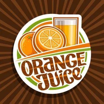 Vector logo for Orange Juice 스톡 일러스트