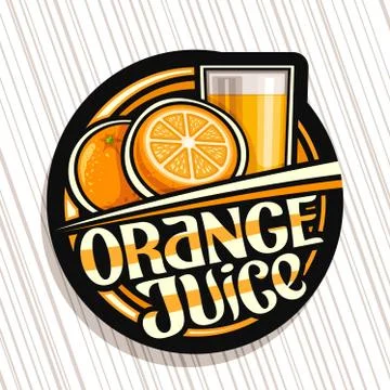 Vector logo for Orange Juice 스톡 일러스트