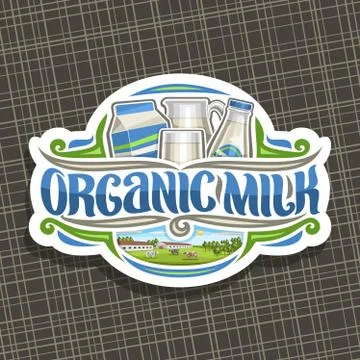 Vector logo for Organic Milk Stock Illustration