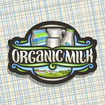 Vector logo for Organic Milk Stock Illustration