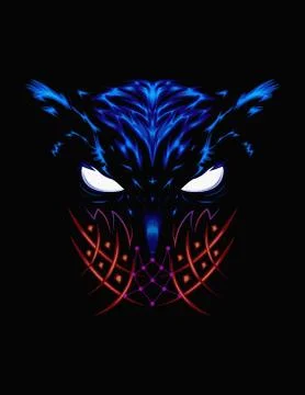 Vector logo owl on the dark background Stock-Illustration