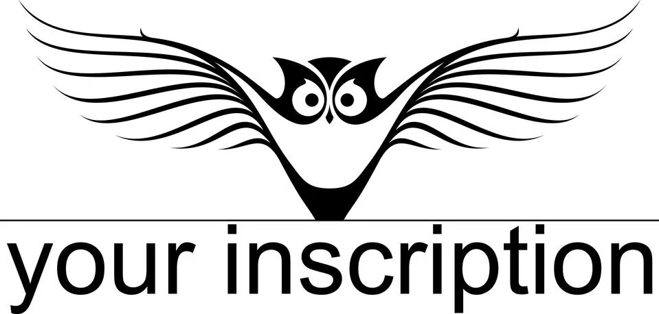 Vector logo "Owl". Just replace the name. Illustrazione stock
