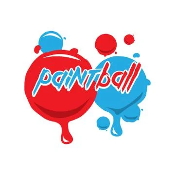 Vector logo for paintball and airsoft game Stock Illustration