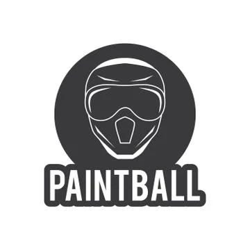 Vector logo for paintball and airsoft game Stock Illustration