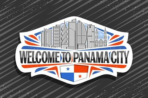 Vector logo for Panama City Ilustración de archivo