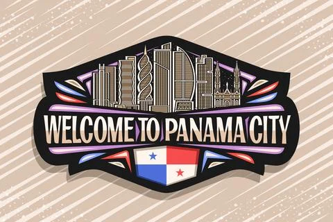 Vector logo for Panama City Ilustración de archivo