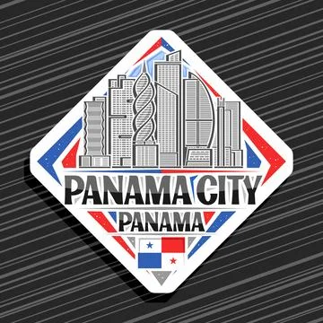 Vector logo for Panama City 库存插图