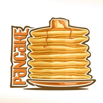 Vector logo for Pancake 스톡 일러스트