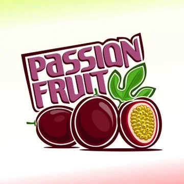 Vector logo for passion fruit Stock Illustration