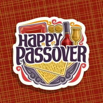 Vector logo for Passover holiday Stock Illustration