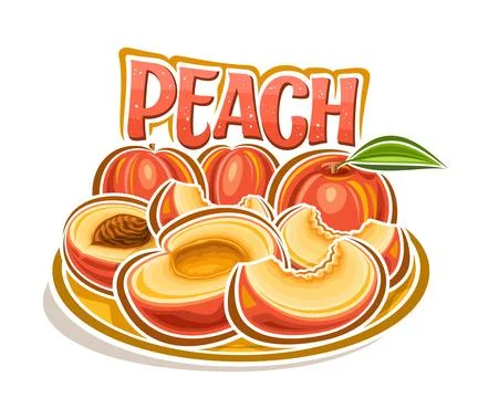 Vector logo for Peach Stock Illustration
