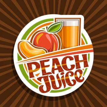 Vector logo for Peach Juice Stock Illustration