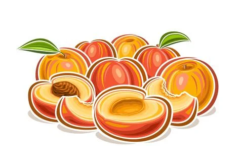 Vector logo for Peaches Stock Illustration